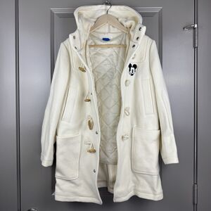 Mickey Mouse duffle coat Beige EUC Fits like Size Small